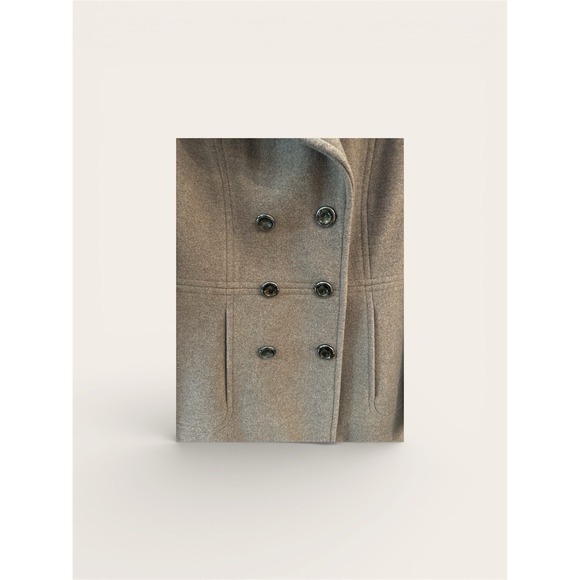 Women's Size 6 Calvin Klein Brown Short Wool Blend Coat - Picture 2 of 6